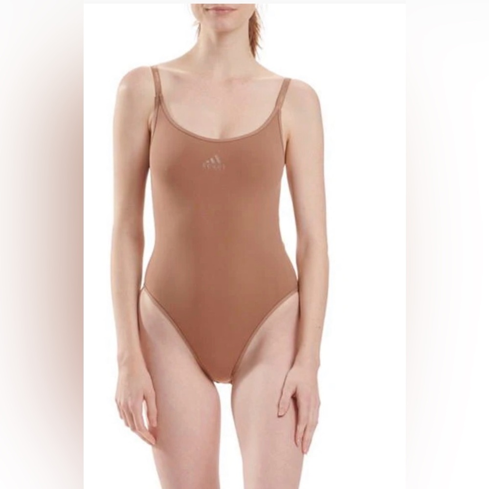 adidas Brown Scoop-Neck One-Piece brown beaver fur bodysuit smart micro 720 XL